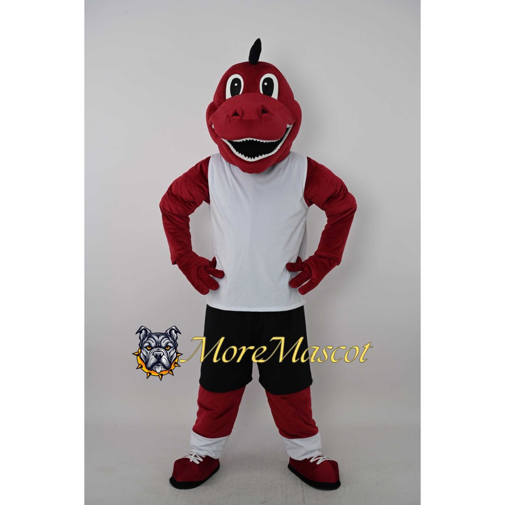 Sports Red Dragon Mascot Costume