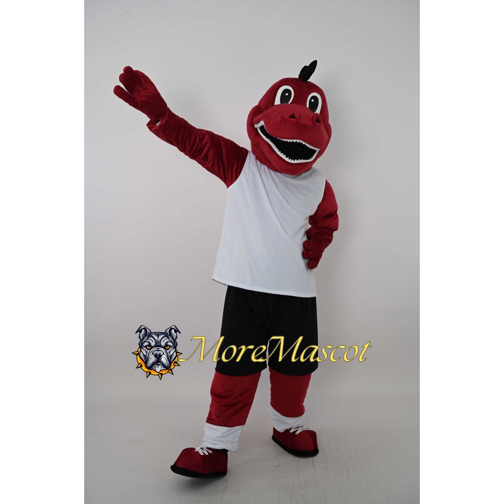 Sports Red Dragon Mascot Costume