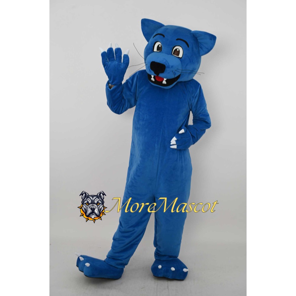 Blue Leopard Mascot Costume