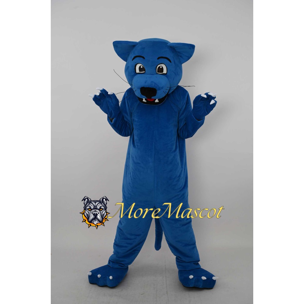 Blue Leopard Mascot Costume