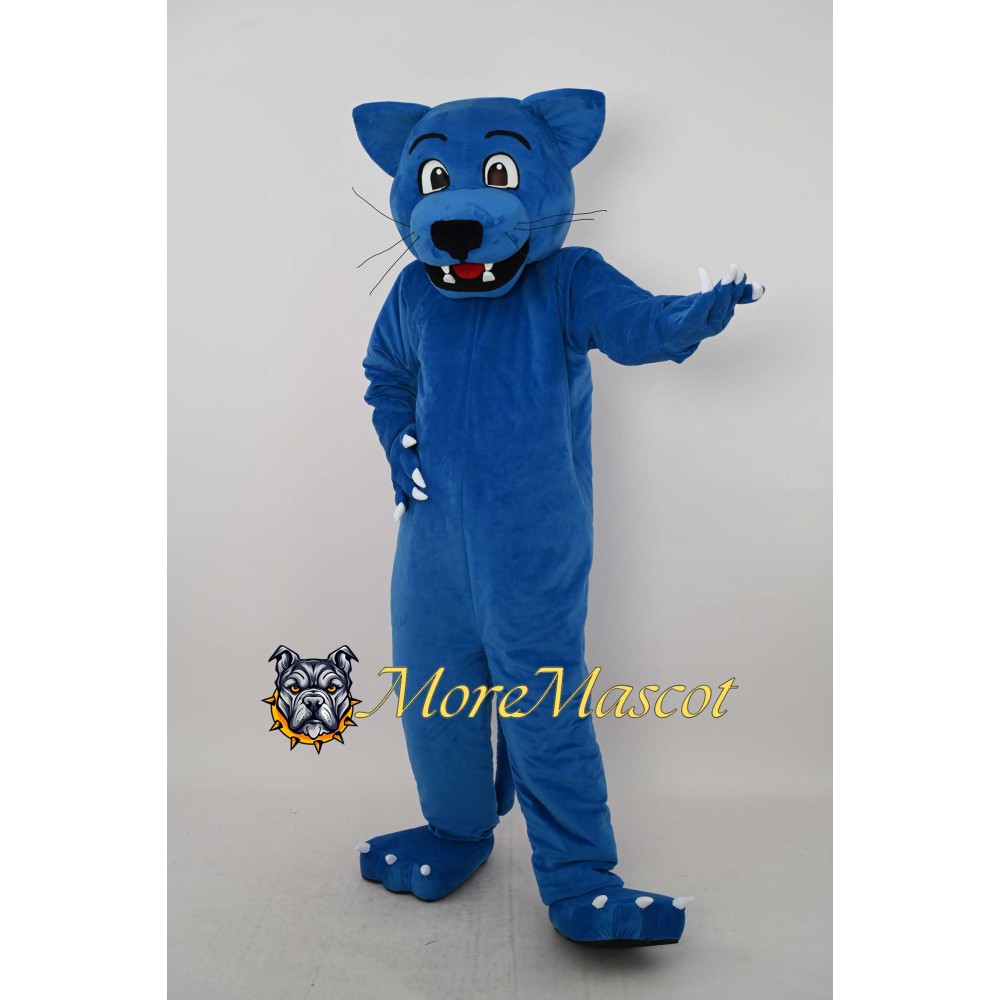 Blue Leopard Mascot Costume
