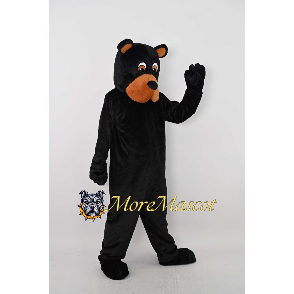 Realistic Black Bear Mascot Costume