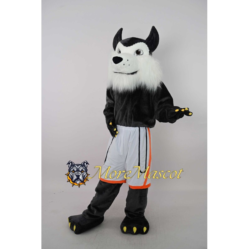 University Black Wolf Mascot Costume