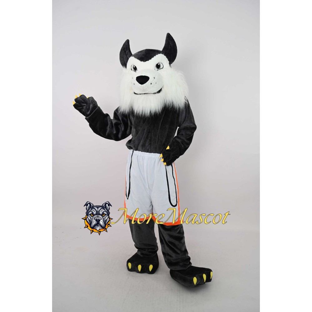University Black Wolf Mascot Costume
