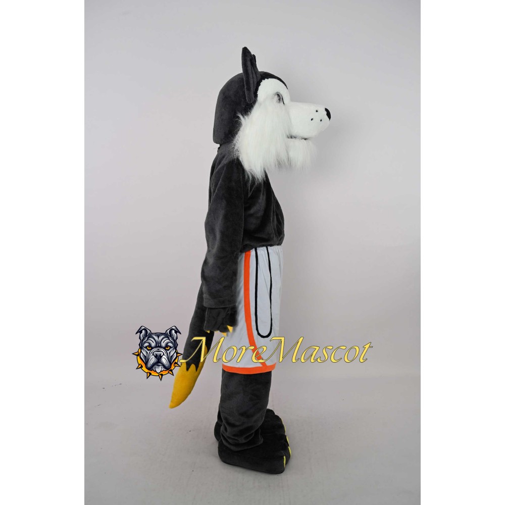 University Black Wolf Mascot Costume