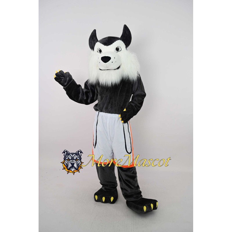 University Black Wolf Mascot Costume