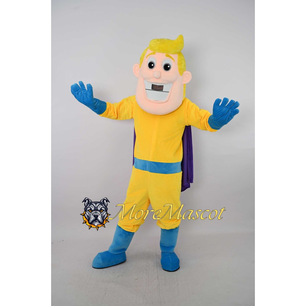 Yellow Superman Mascot Costume