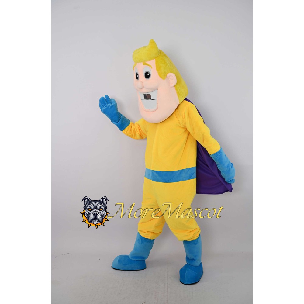 Yellow Superman Mascot Costume