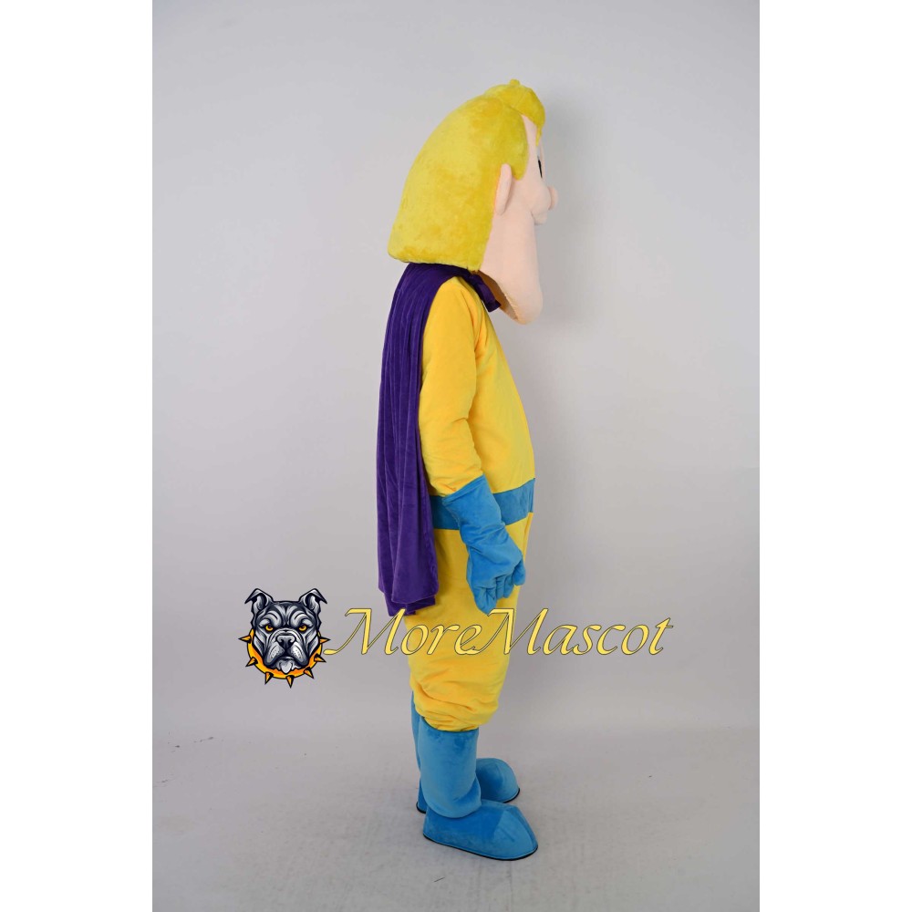 Yellow Superman Mascot Costume
