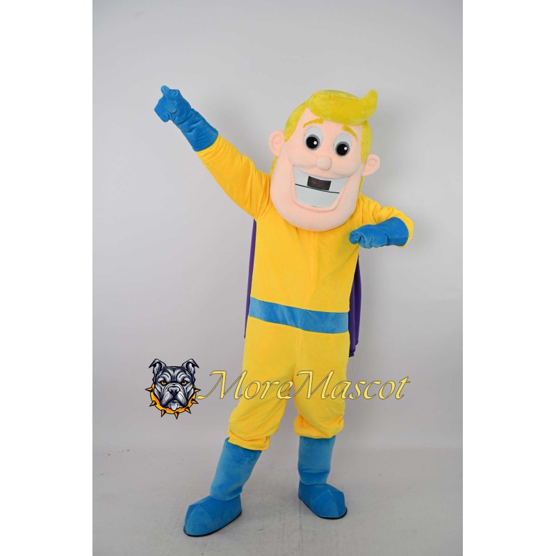 Yellow Superman Mascot Costume