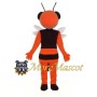 Red Bee Mascot Costume