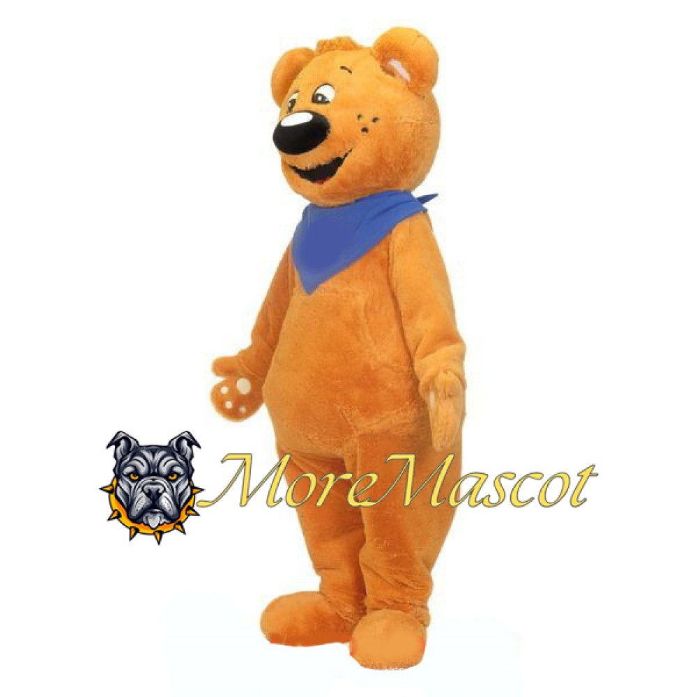 Bib Brown Bear Mascot Costume