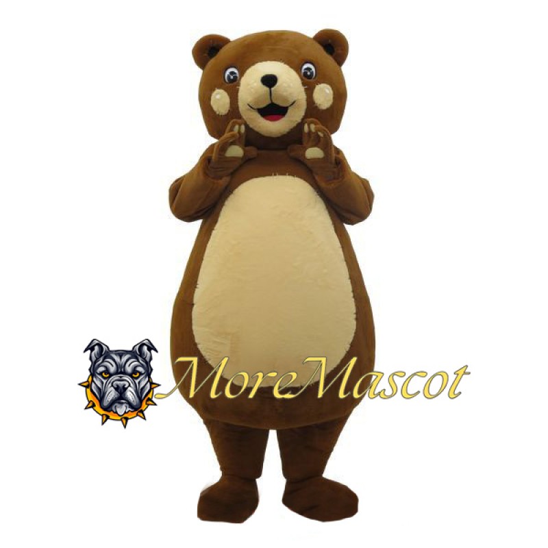 Happy Brown Bear Mascot Costume