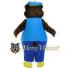 Blue Suit Bear Mascot Costume