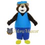 Blue Suit Bear Mascot Costume