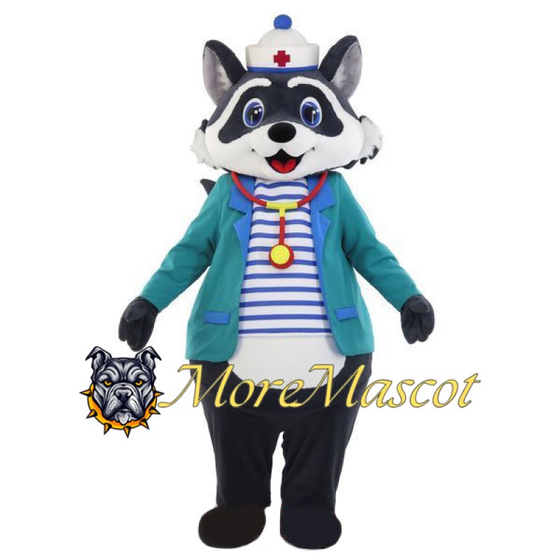 Doctor Raccoon Mascot Costume