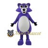 Purple Raccoon Mascot Costume
