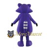 Purple Raccoon Mascot Costume