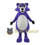 Purple Raccoon Mascot Costume