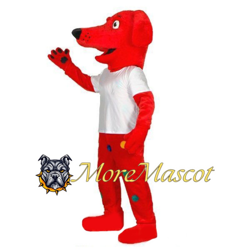 Red Dog Mascot Costume