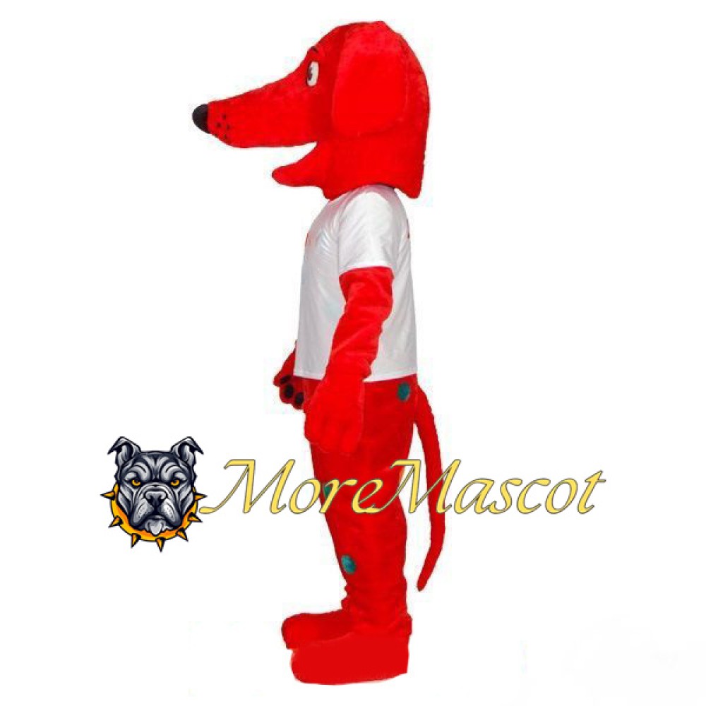 Red Dog Mascot Costume