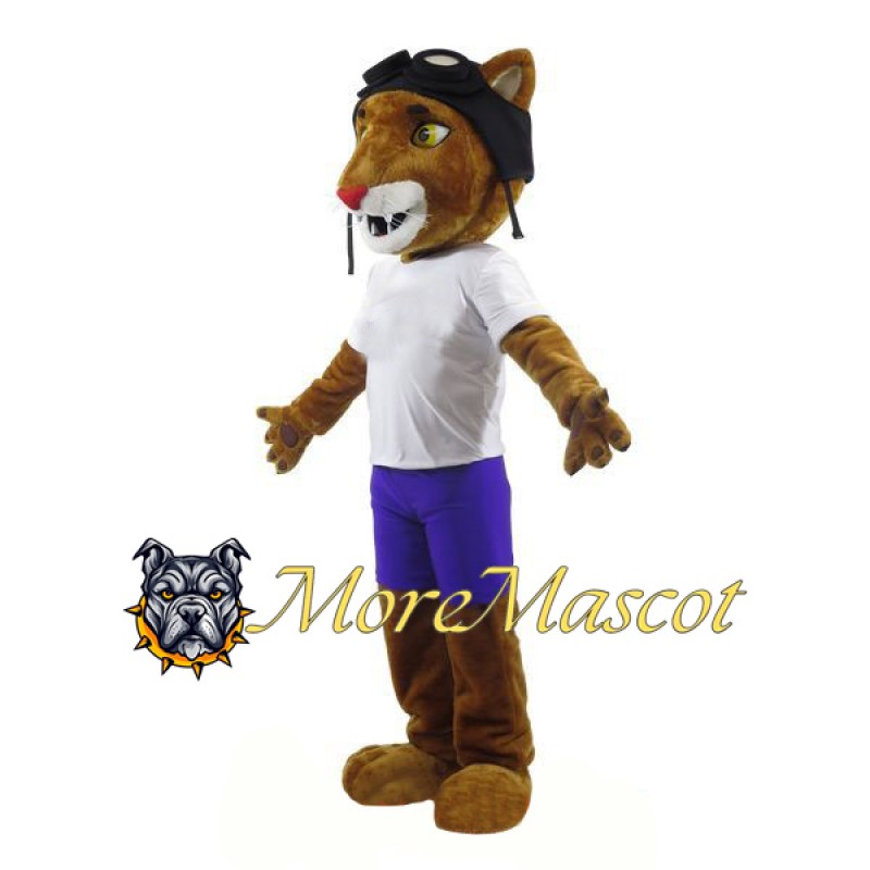 Pilot Leopard Mascot Costume