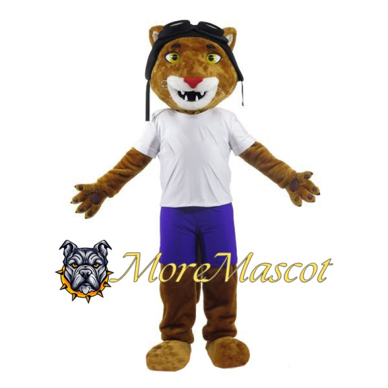 Pilot Leopard Mascot Costume