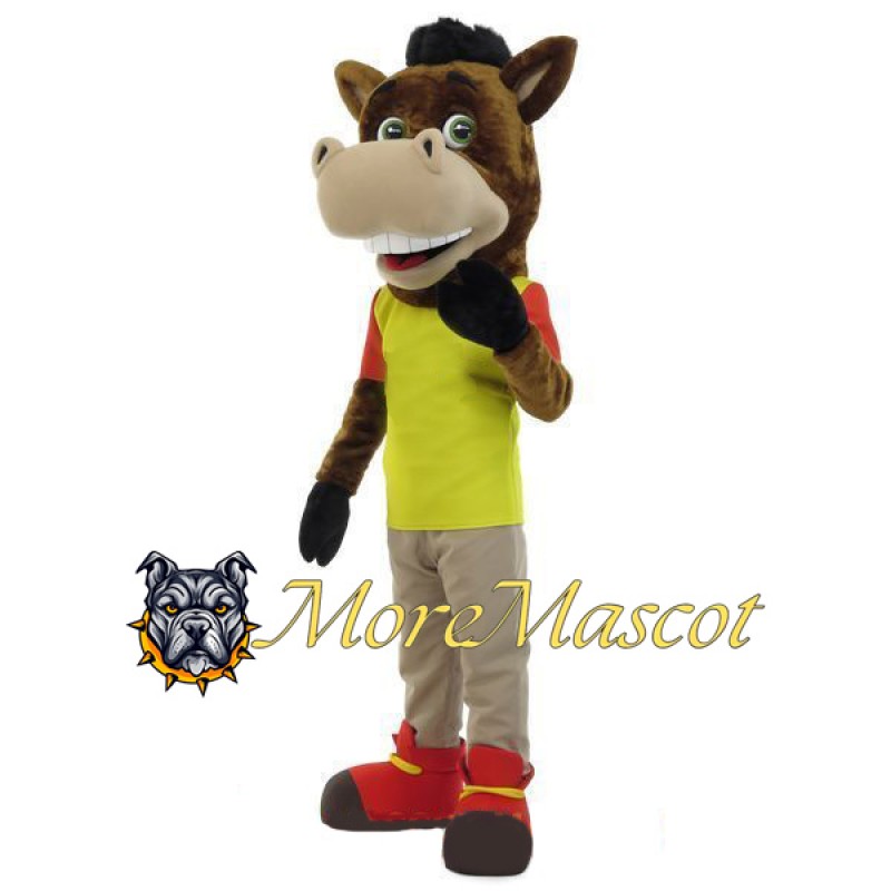 Brown Donkey Mascot Costume
