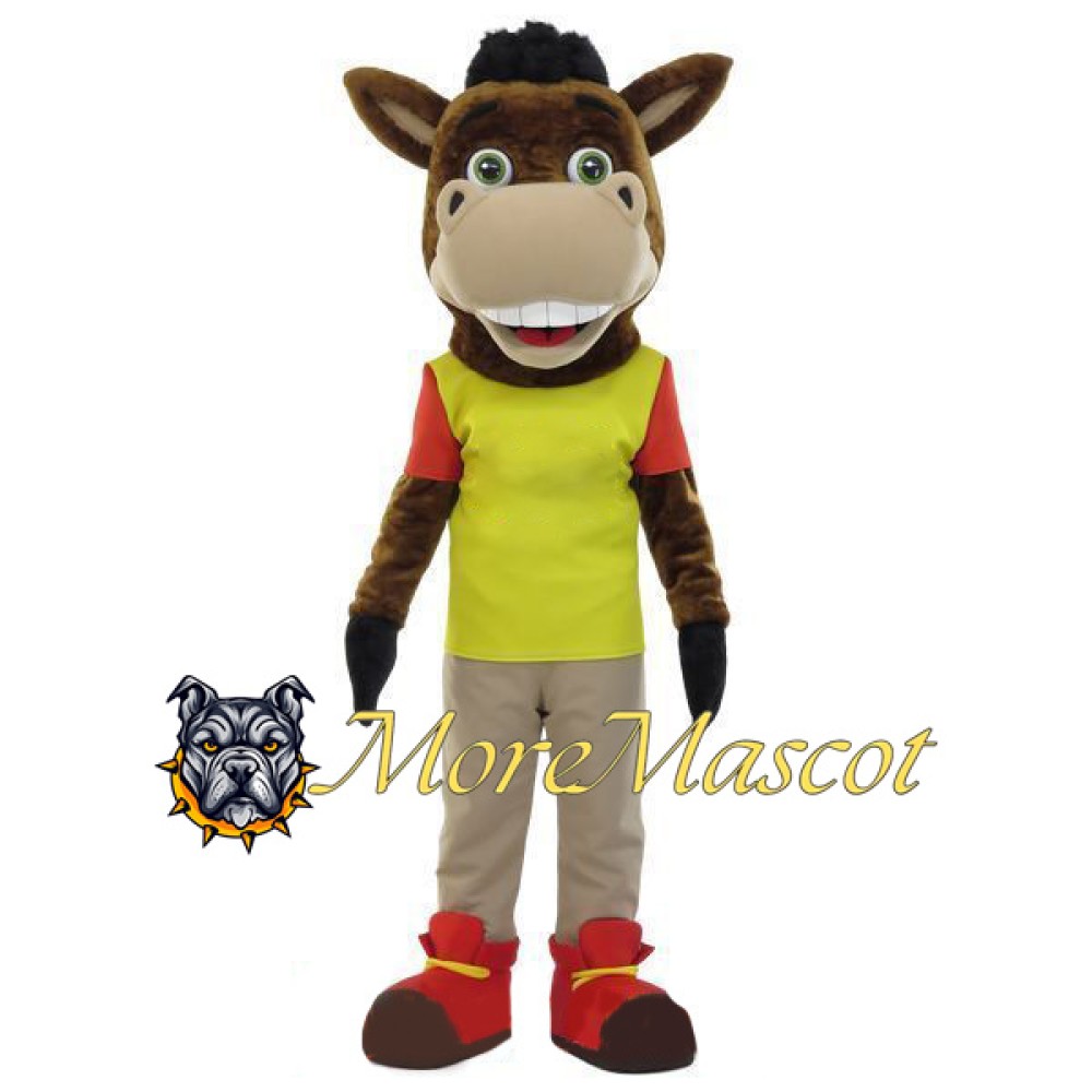 Brown Donkey Mascot Costume