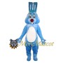 Blue Bunny Mascot Costume