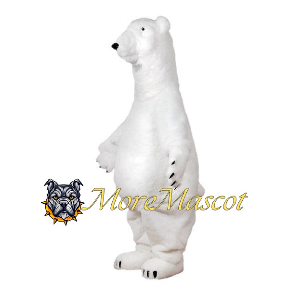 Realistic Polar Bear Mascot Costume