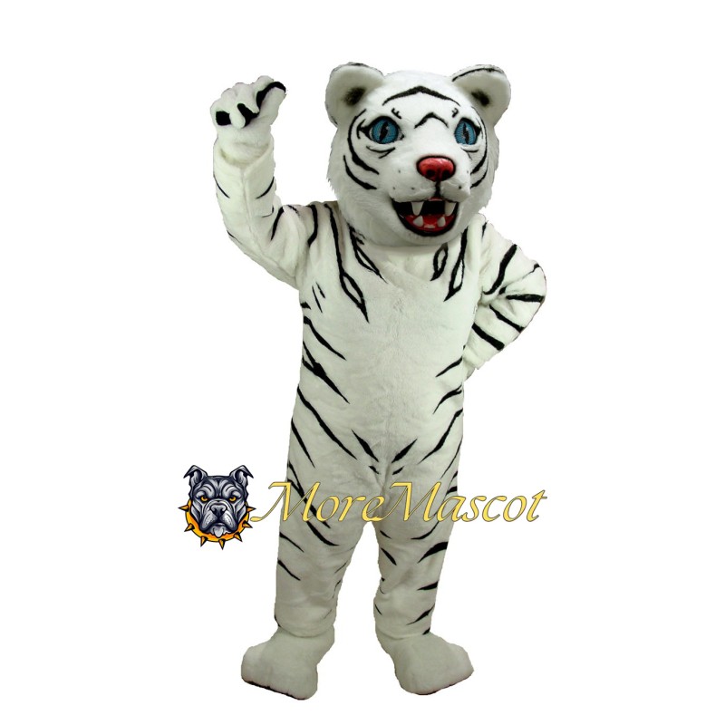 Fierce White Tiger Mascot Costume