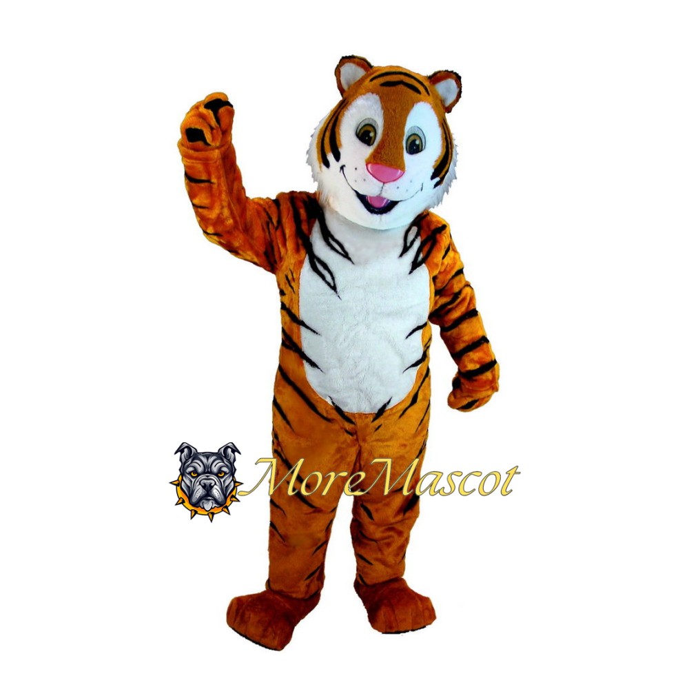 Friendly Tiger Mascot Costume