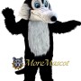 Furry Black Wolf Mascot Costume